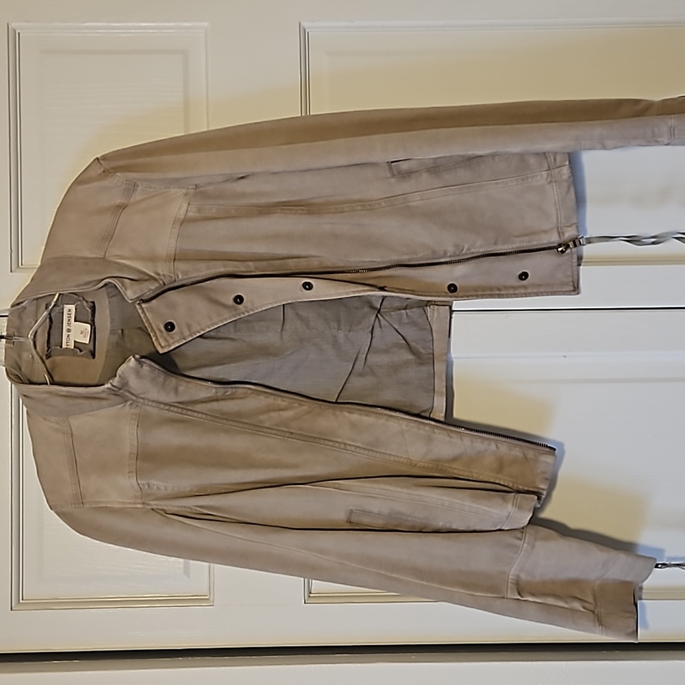Peyton Jenson Beige Bomber Jacket. Size medium